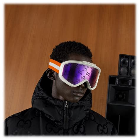 gold gucci ski goggles|Gucci mask sunglasses.